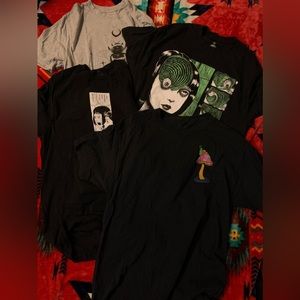 Bundle of anime/graphic shirts
